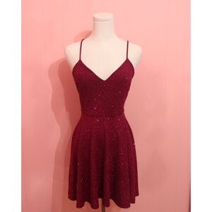 Lovely Day Sparkly Plum Mini Dress ✨